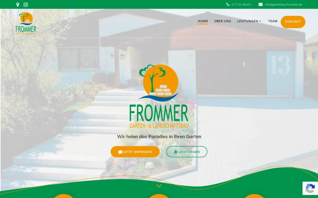 Website Gartenbau Frommer