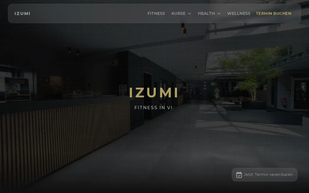 Website IZUMI Fitness